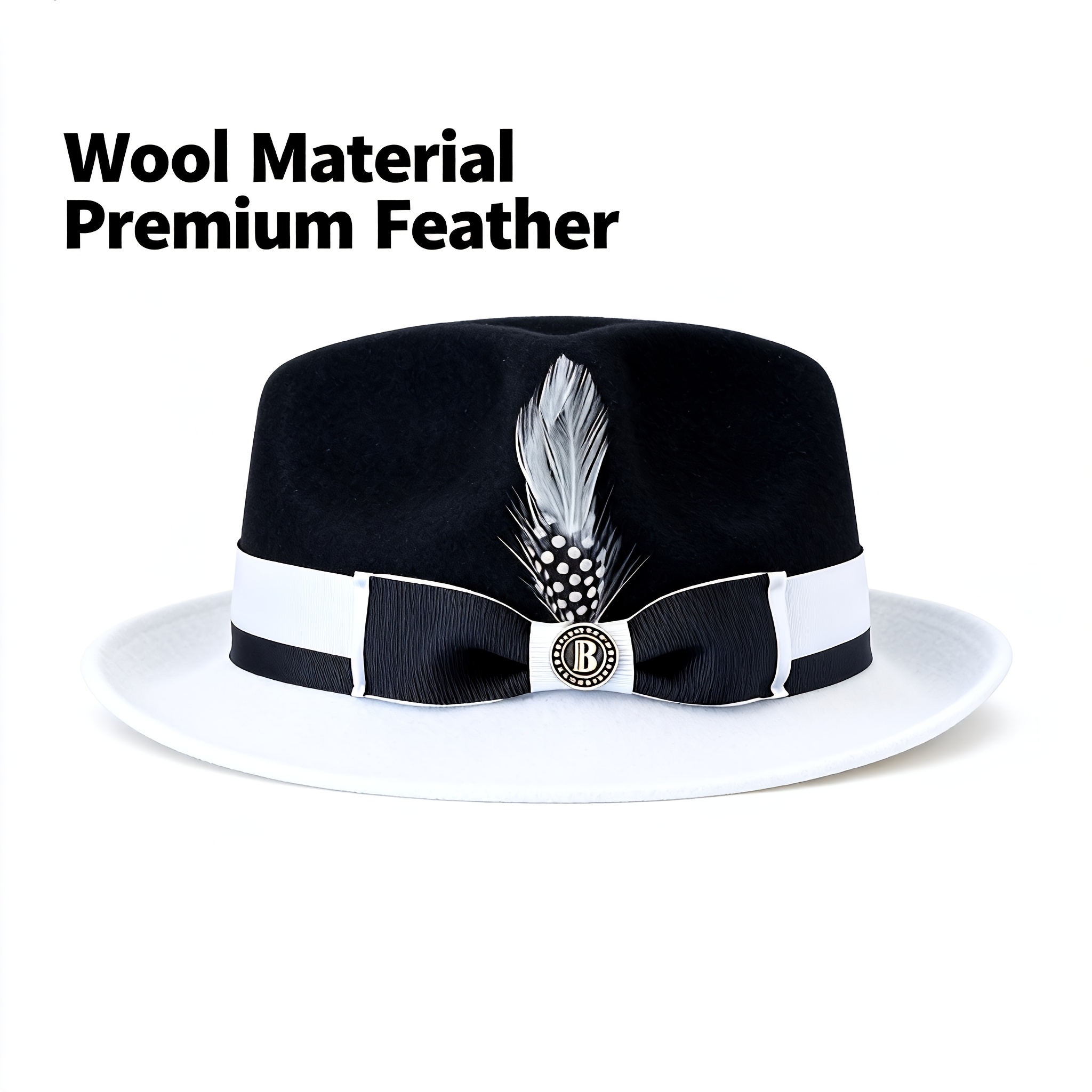 TEMU Vintage British Top Hat, Men's Cashmere Hat, A Versatile And Stylish Autumn/winter Item, Hat Size (57-60) Cm, Adjustable, Ideal Gift For Birthdays And Holidays