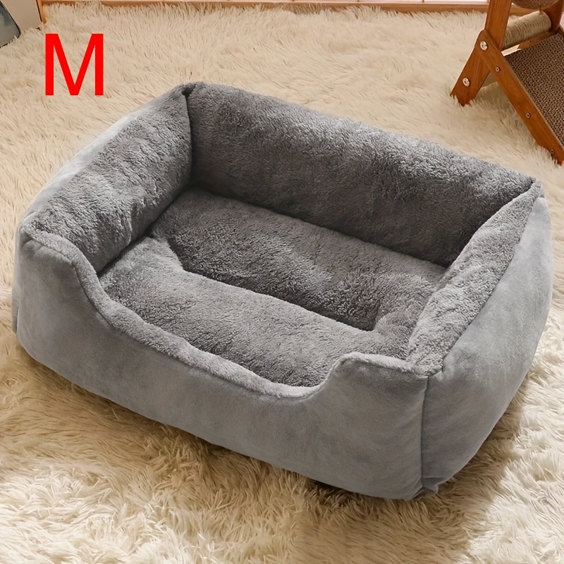 TEMU Dog Bed Cat Beds Soft Washable Fleece Puppy Cushion Warm Basket Large Dog Beds