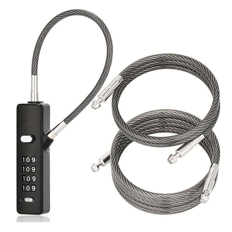 Steel Wire Rope Combination Lock New Thin Steel Cable Combination Padlock, Suitable For Bicycles, Scooters, Suitcases, Gyms