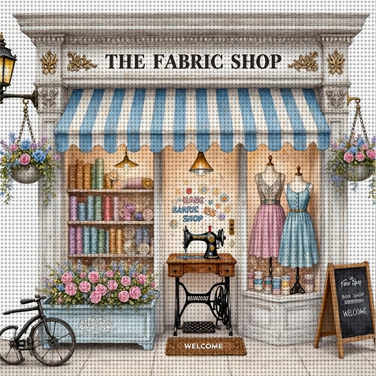TEMU Kit de punto de cruz de 1 pieza | Sin , "Vitrina de tienda de ", ideal para principiantes, , agujas, e instrucciones, disponible en 2 tamaños:
