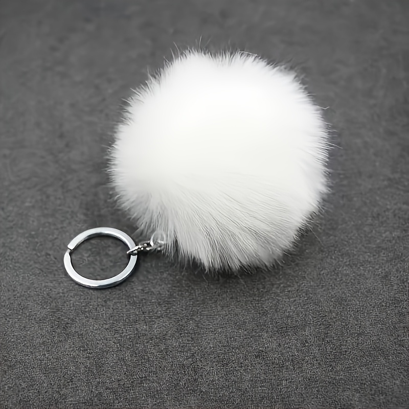 Faux Rex Rabbit Ball Keychain Pendant for Bags