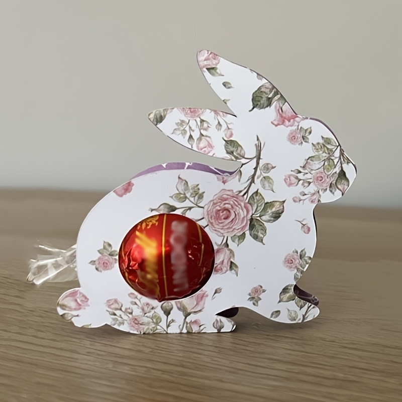 

A Golden Easter Bunny Stand Is Used As A Cutting Die For Decorating Albums And Embossing Diy Paper Cards.