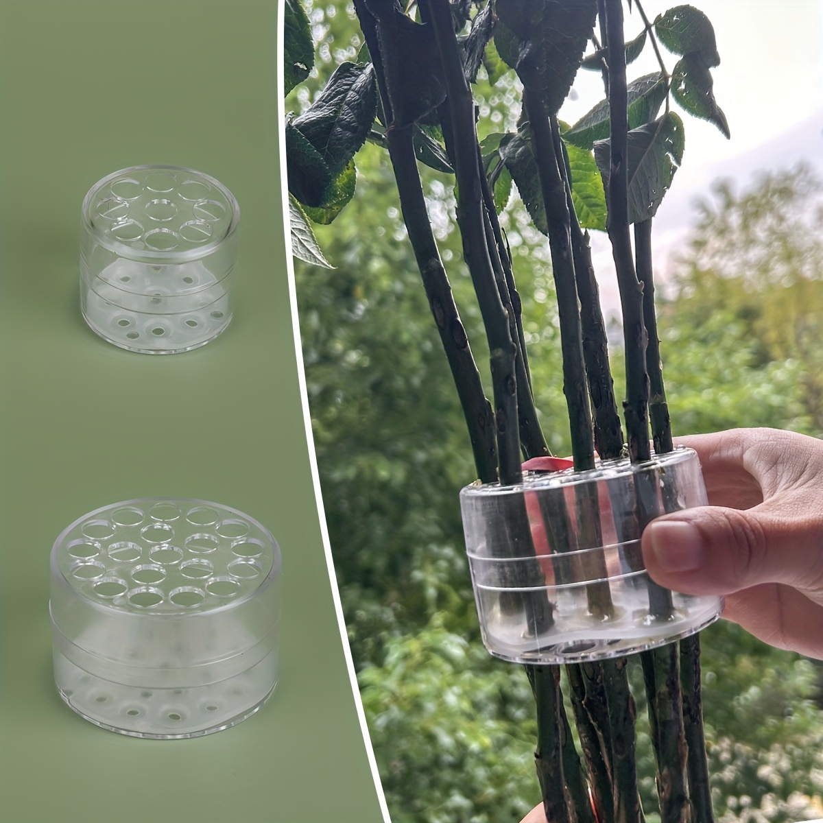 

2pcs (l+s) Transparent Flower Spiral Ikebana Stem Spiral Flower Arrangement Stem Holder