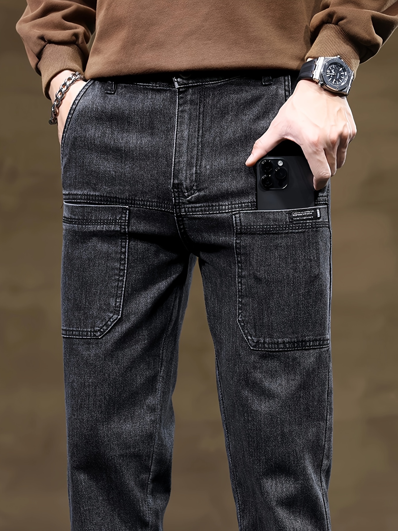 8207#Six Pockets Men'S Jeans