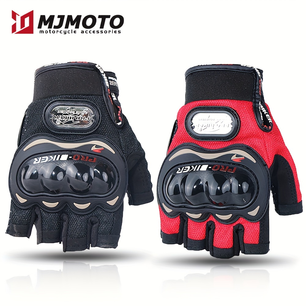 Motorcycle Gloves Short Fingers - Temu