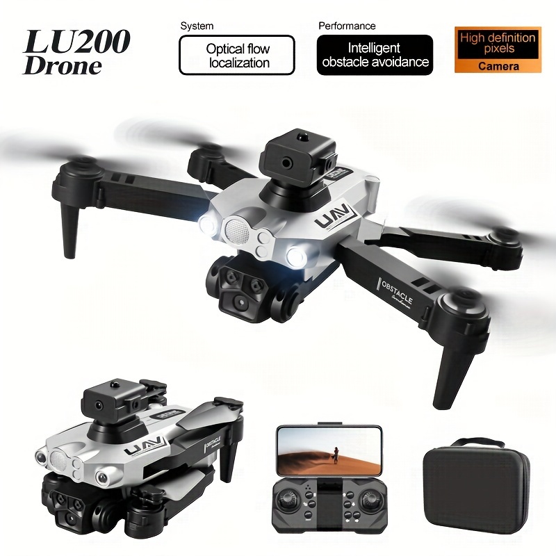 TEMU Lu200 Hd Aerial Drone With Three-sided Obstacle Avoidance, Remote Control Drone