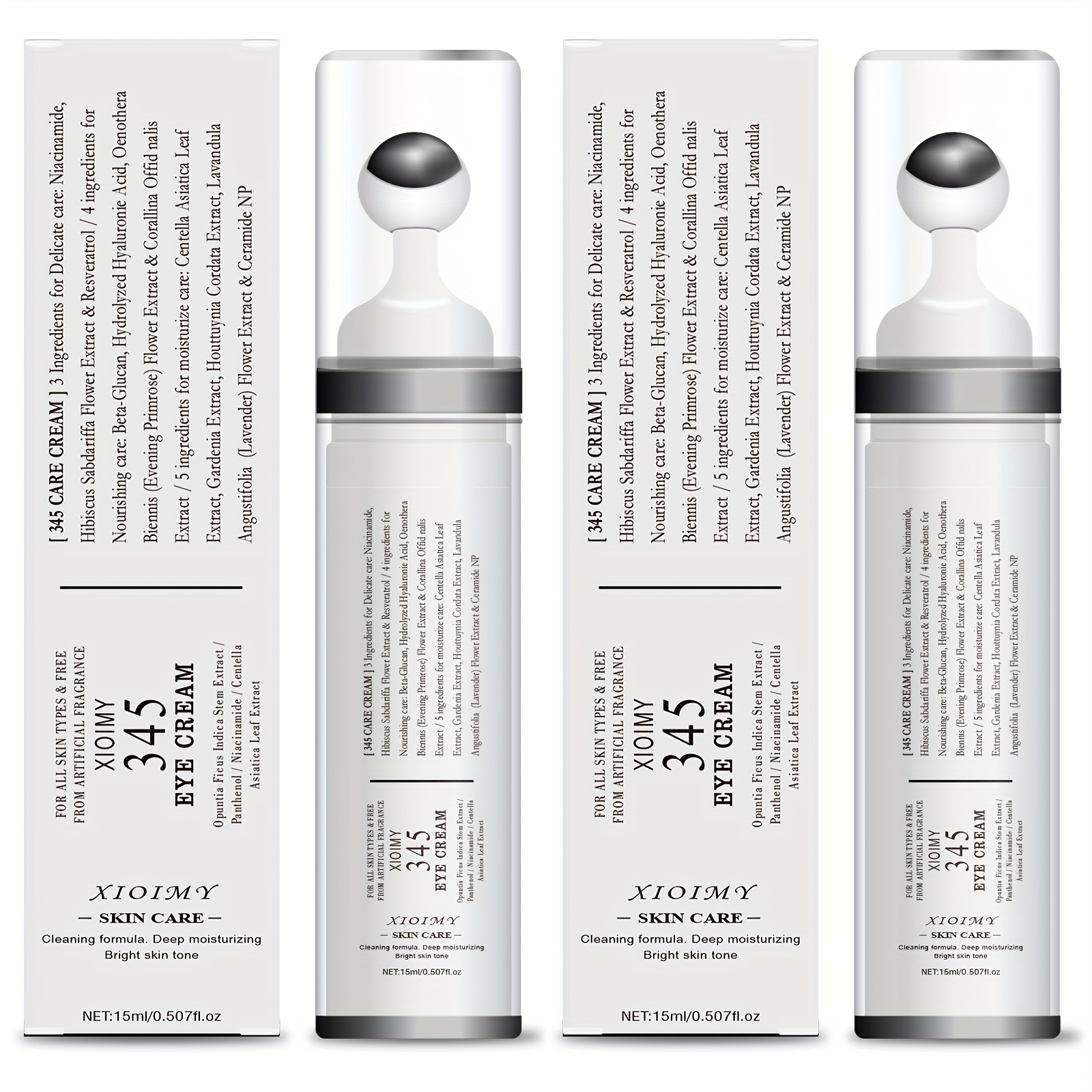 Image of 2pcs 345 Eye Moisturizing And Firming Cream, Moisturizing, Rich In Niacinamide, Panthenol, And Hyaluronic Acid, Making Eye Skin Smoother, More Delicate, And , Bidding Farewell To Dry And Skin
