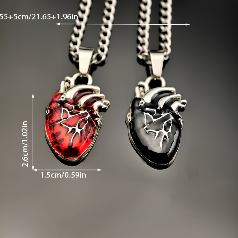 Stylish Metallic Heart Pendants for Couples