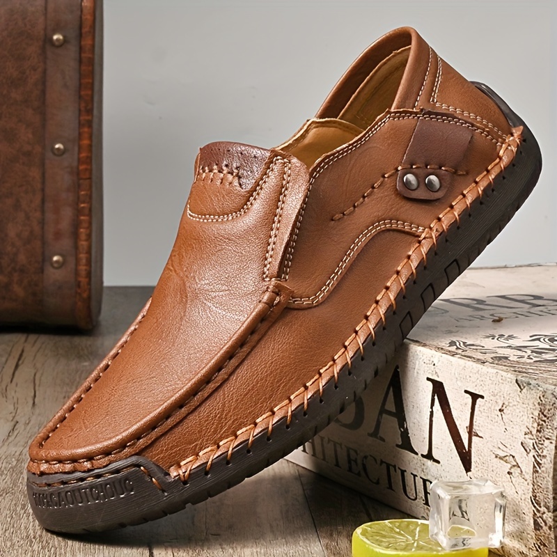 

Men's Handcrafted Slip-on Shoes: Extra Large Size, Outdoor Casual Loafers With Breathable Low-cut Design