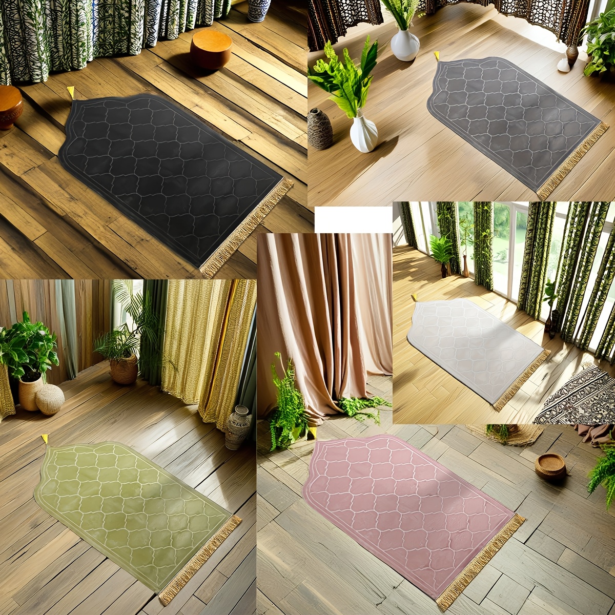 luxurious thick tassel floor mat prayer mat prayer mat non slip soft and   home floor mat suitable for   indoor and outdoor use details 0