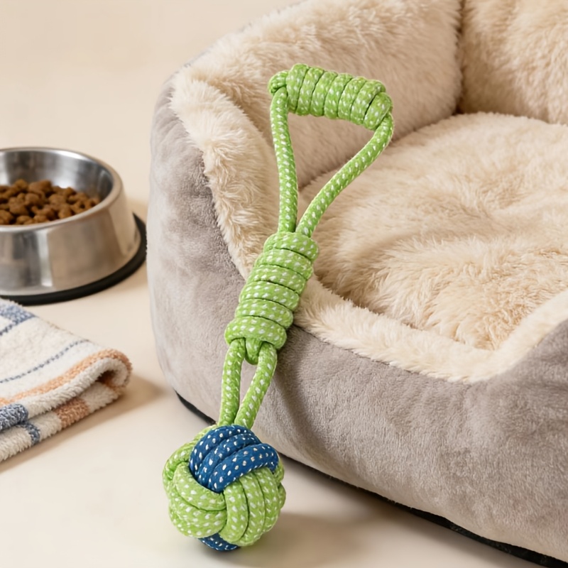 dog rope   interactive chew rope ball toy washable durable tug of   small medium dog training teeth cleaning Product details 3