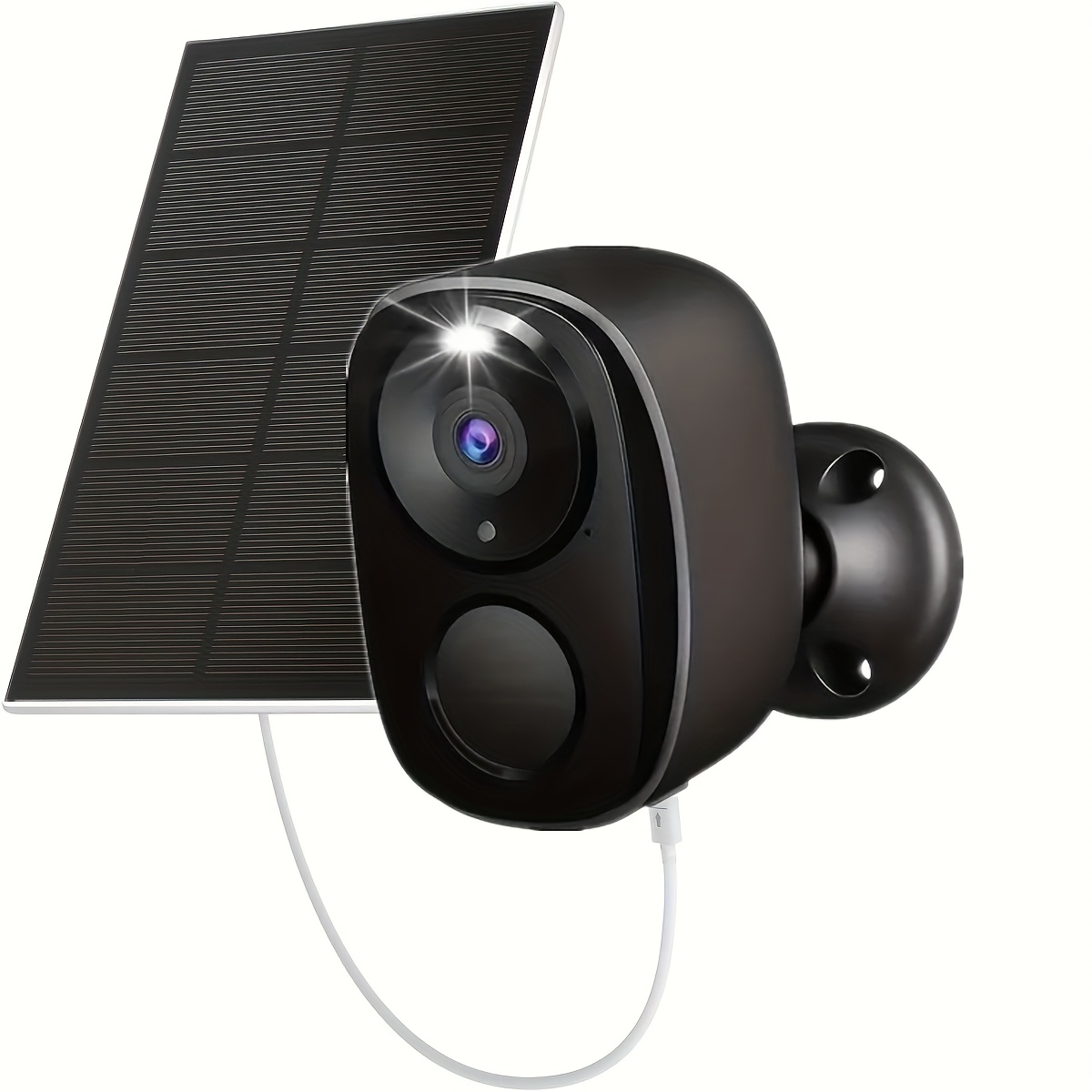 Image of 1pc Solar Security Cameras Wireless Outdoor Ip65, 3mp Fhd Battery Powered Cameras For , 5g/2.4g Wifi Camera With Solar Panel, Color Night Vision, Ai Detection, 2 Way Talk, Sd/cloud