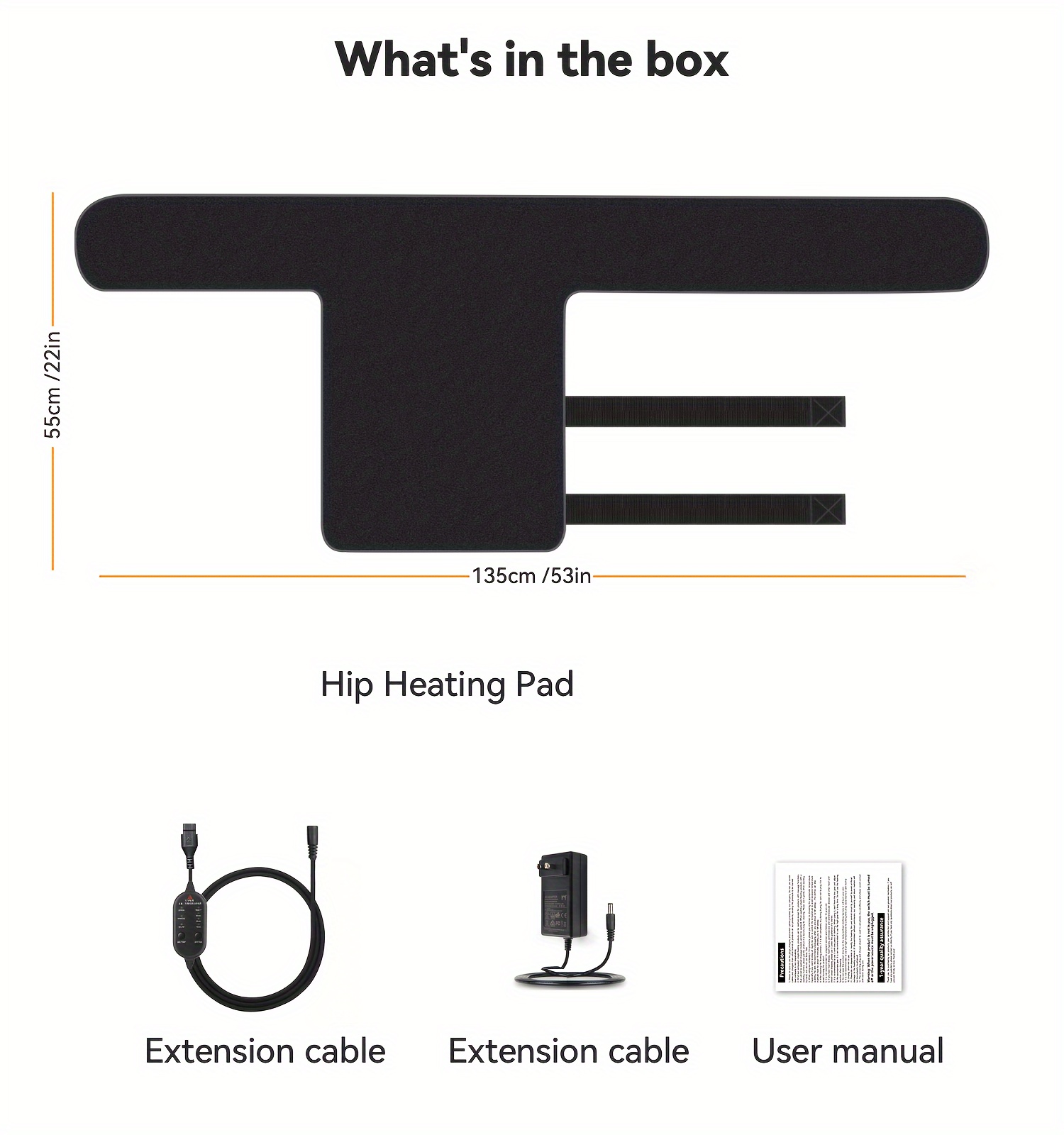   massage heated waist and hip support brace heating pad for waist and hip for waist lower back thigh buttock 3 heat and massage setting gift for men   gift for valentines day mother fathers day thanksgiving and christmas Product details 5