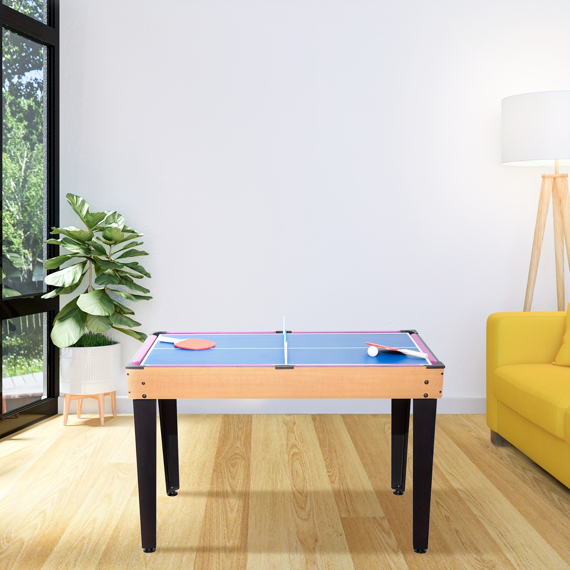 TEMU Table de jeux multi-usage : tennis de table, billard, air hockey avec tous les accessoires