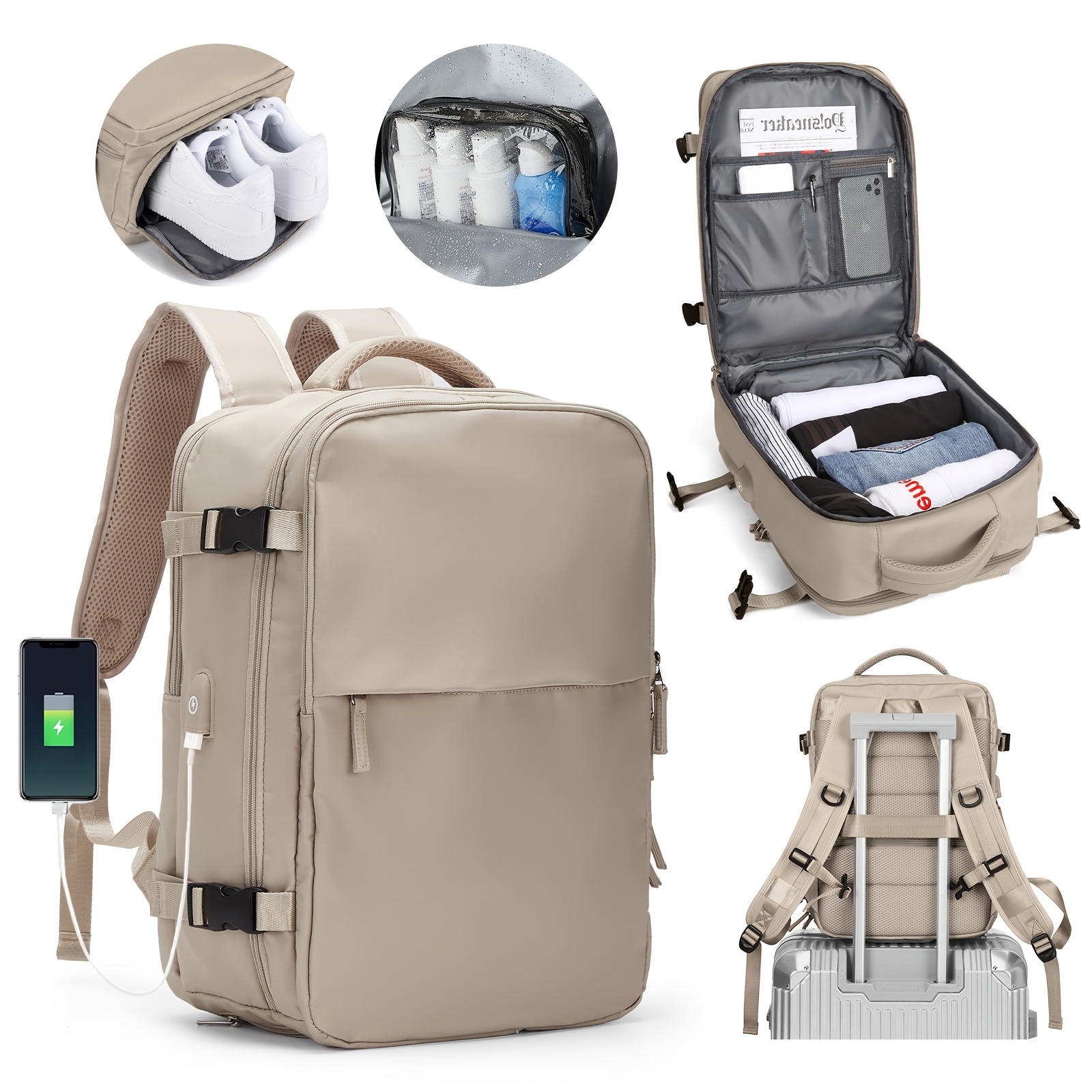

-ready, Travel Backpack, - , Laptop Compartment & ,