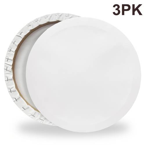 3 pack 12 inch 30cm round stretched canvas handmade oil painting base stretched canvas for