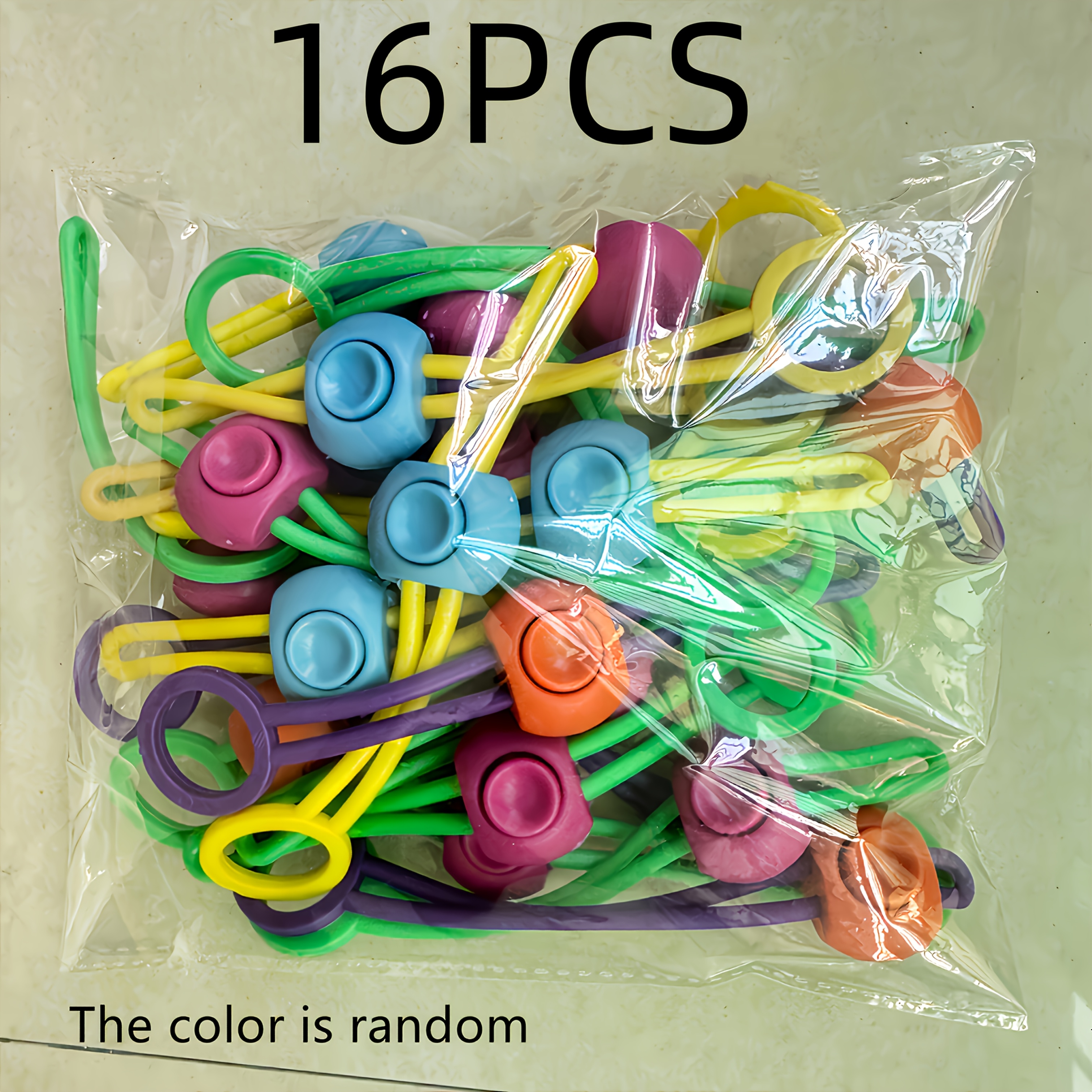 Random 16pcs Random Color Heavy Duty And Flexible Sealing Cord, Suitable For Kitchen Food Bags, Plastic Bags, Gift Wrapping, Bags - Multifunctional Durable Buckles Sealing Clip