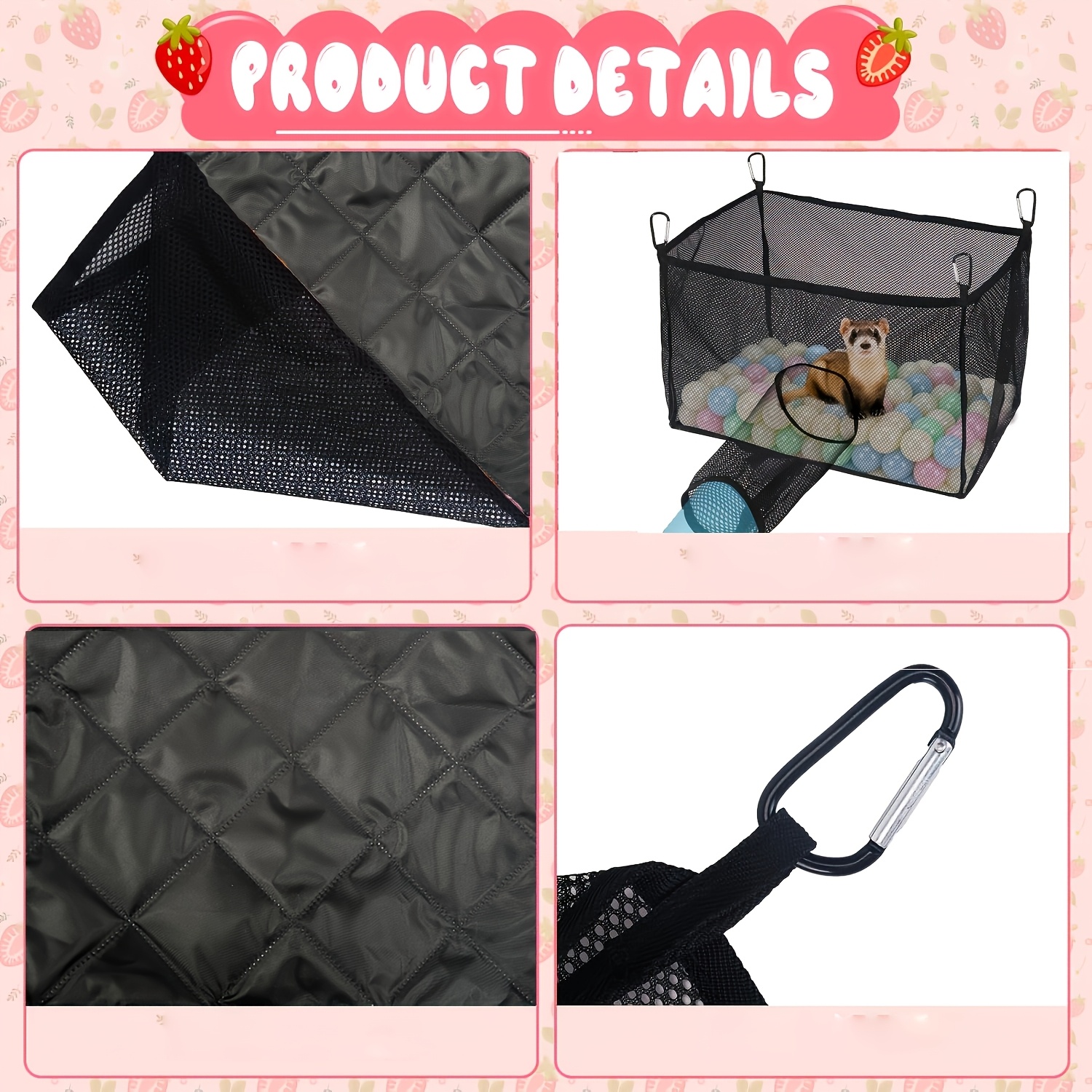 Comfortable Small Pet Cage Hammock with Tunnel