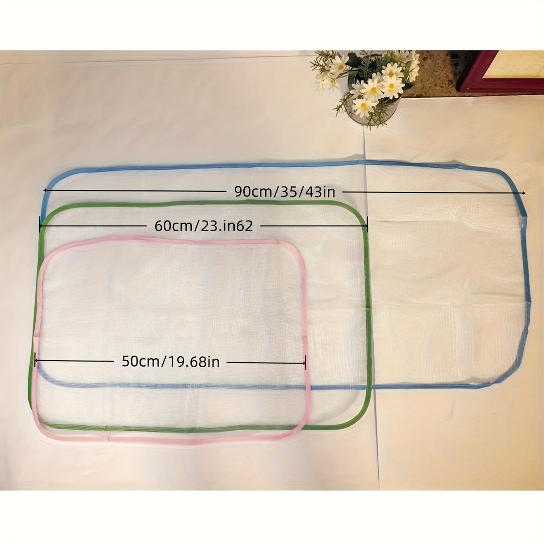 E-shop 3er-Set Hitzebeständige Bügelnetz-Pads - Bügelwärmeisolationsnetz-Pads, Kleiderschutz-Netzgewebe, Dampfbügelmatte, Sicherer
