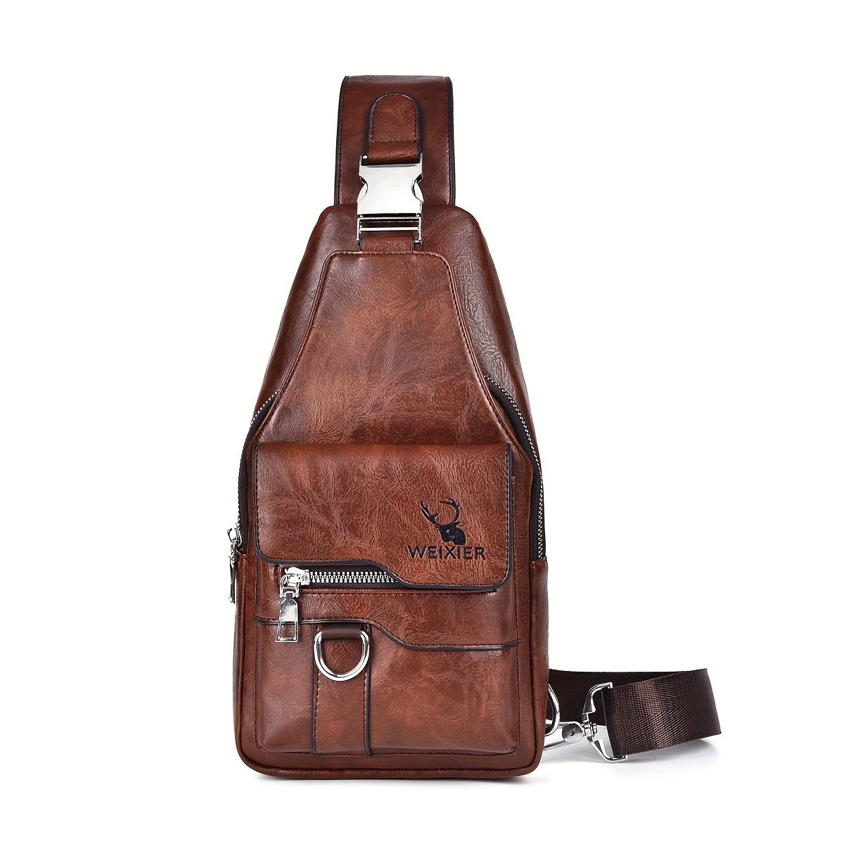 

1 New Pu Bag, Crossbody -compartment Crossbody Bag For .