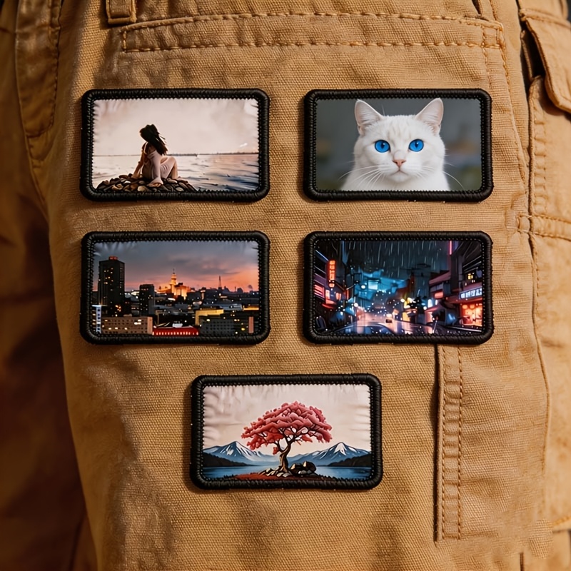 TEMU Diy Custom Rectangular Patches – The For Decorating Hats, Backpacks, And T-shirts; High-quality Appliques Incorporating Personalized Creative