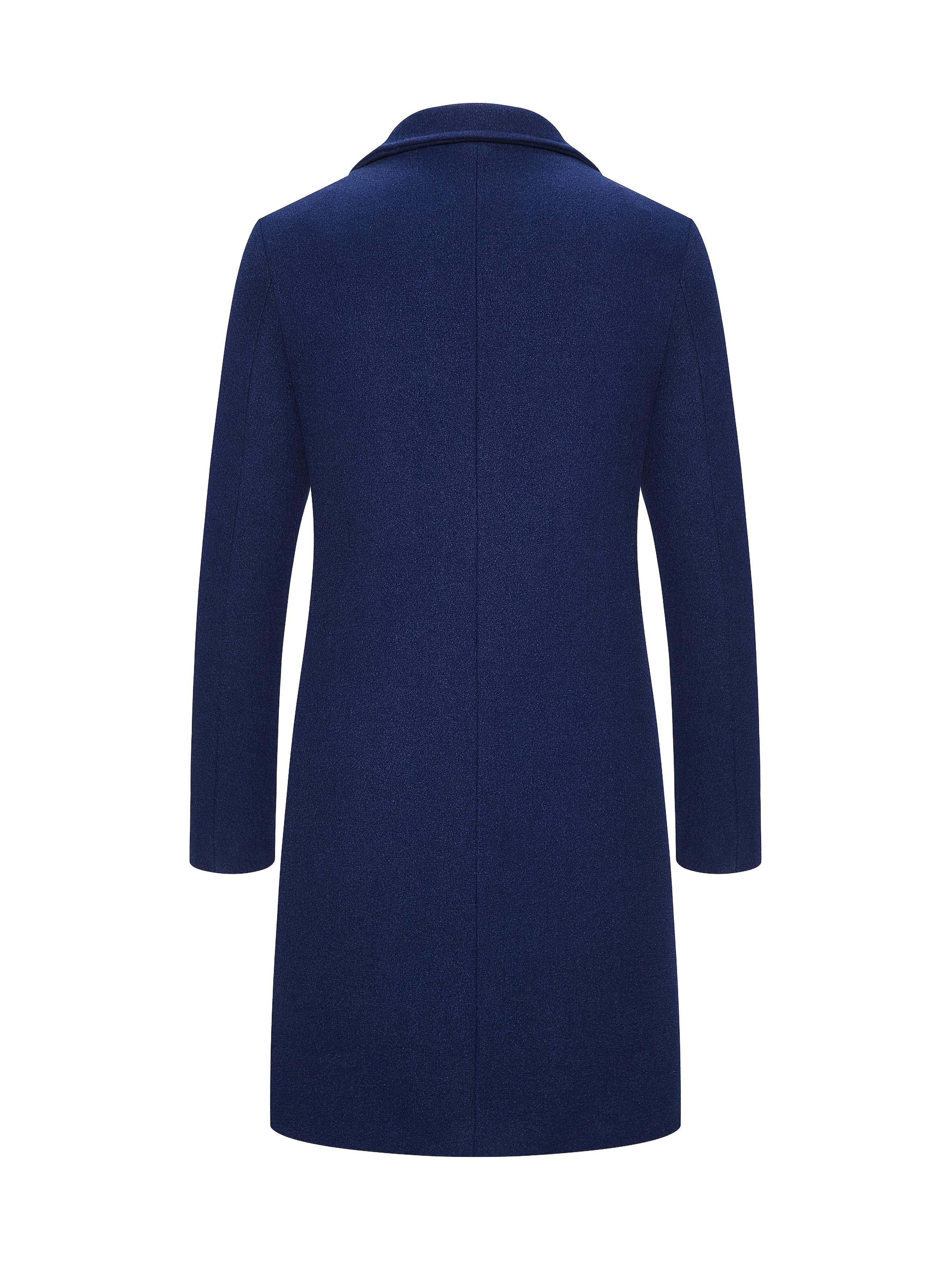 mens   length single breasted tweed overcoat mens solid color trench coat Product details 48