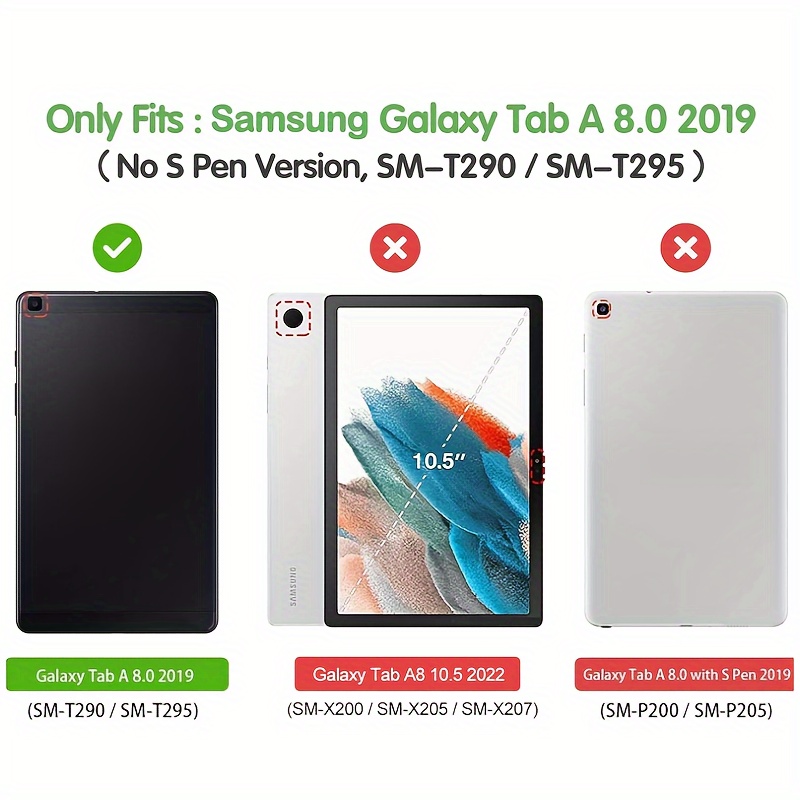 TEMU [Lot de 3] d'écran pour for Samsung A 8.0 pouces 2019, modèle SM-T290/T295, film en verre trempé, ultra-transparent, -rayures, bulles