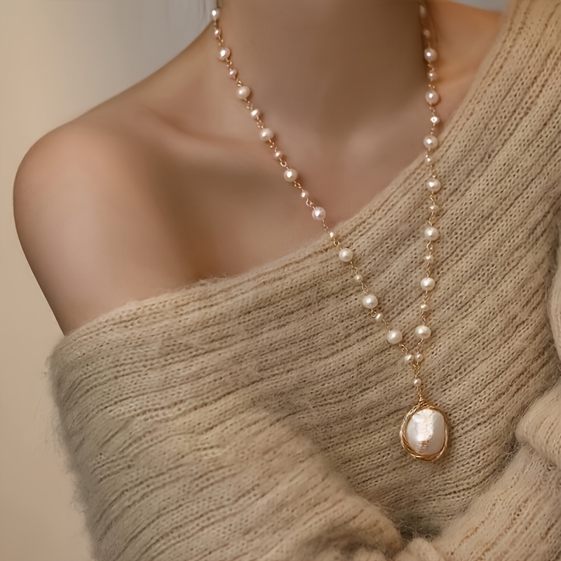 Women's Baroque Necklace for Sweater Chains