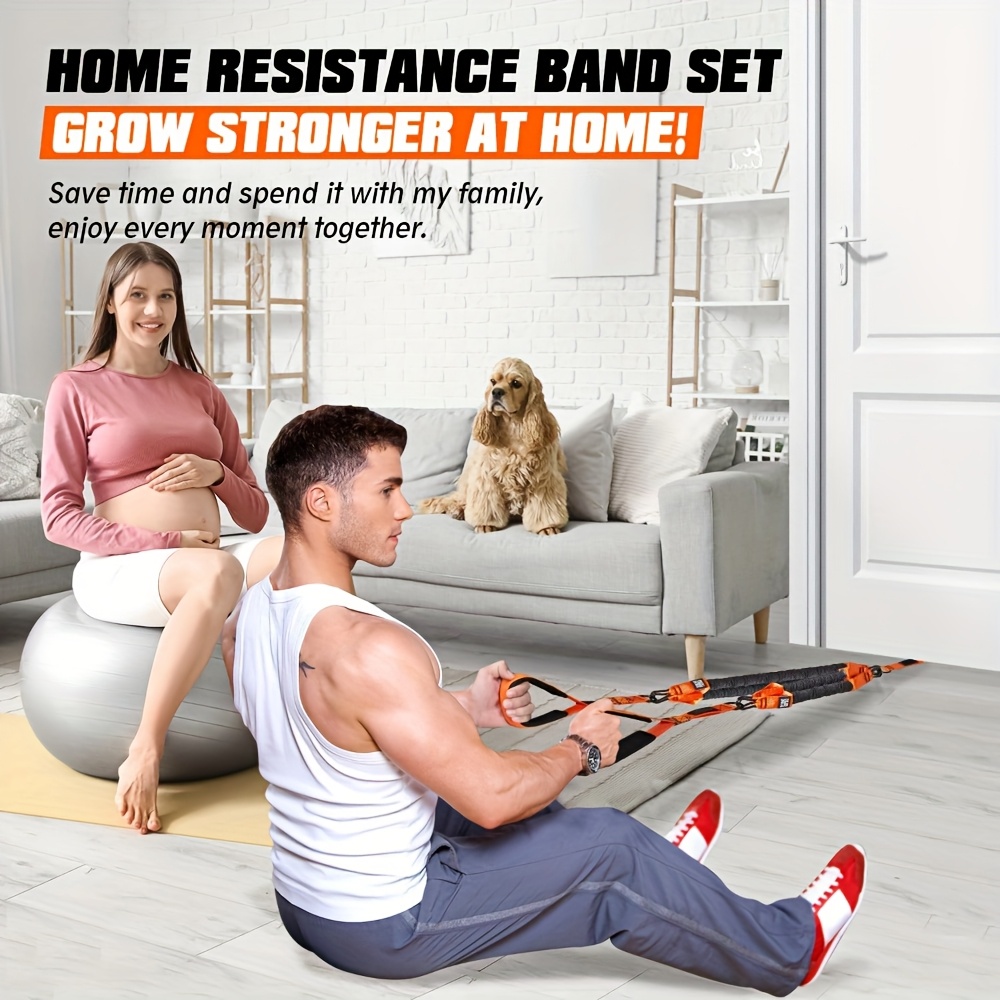 home fitness equipment bands push exercises shape Temu Kuwait