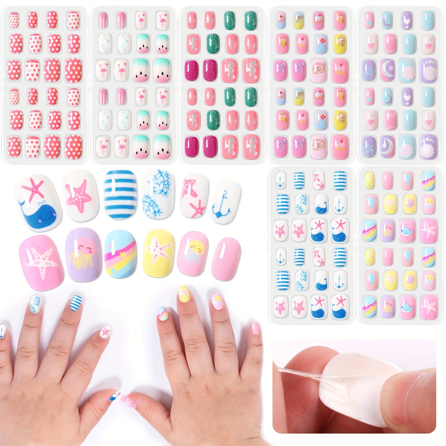 

Major Dijit 168-piece Nail Art Stickers Set - Self-adhesive, Alcohol-free Gel Nail Wraps For Easy Diy Manicures & Pedicures