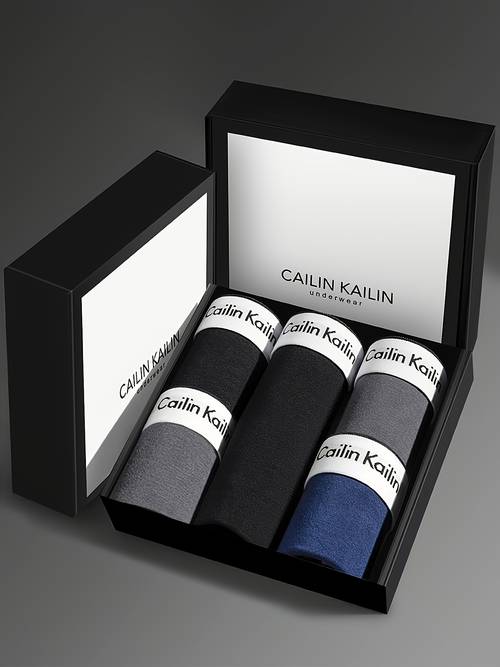 5pcs mens solid color underwear with high end gift box soft and fabric suitable for and