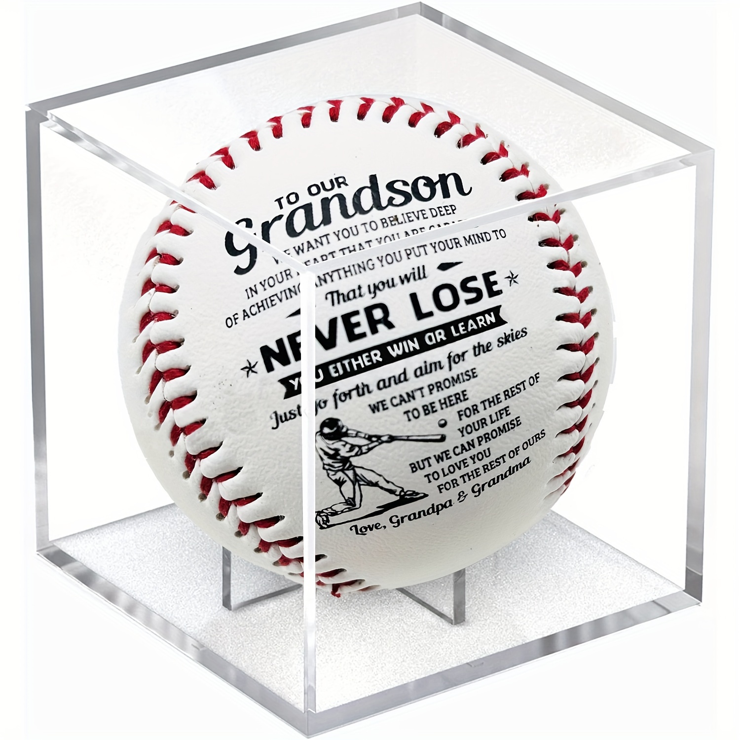 

Unique Baseball Gift Set For - Includes Display Box & Inspirational Printed Ball, Birthdays, Graduations, Christmas From Grandparents