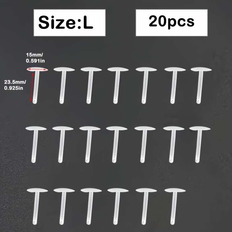 TEMU 20 stuks geschikt voor karpervistuigaccessoires - Boilie-inzetstukken & haarstops, opgeschroefde pop-up aasstoppers voor zoet-/zoutwatervistuig,
