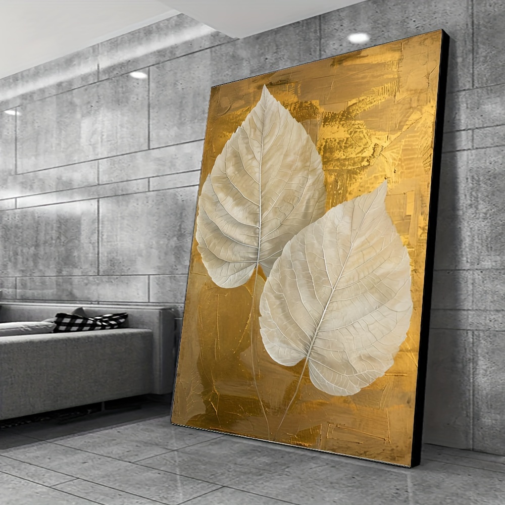 

Modern Abstract Leaf Canvas Art Print, 31.5x47.24in - Frameless Wall Decor For Living Room & Bedroom