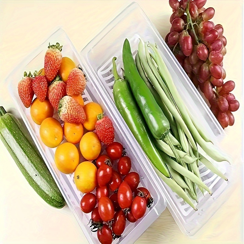 2 4pcs airtight stackable food storage container set with lid and detachable   a refrigerator safe must have kitchen storage box for   fruits vegetables meat and   details 4