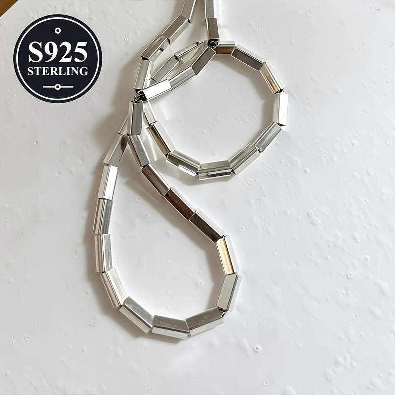 S925 Geometric Necklace, Light Luxury Minimalist Design