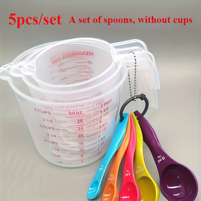 

5pcs/set Spoon Set Measuring Cup - For Cooking And Measurements