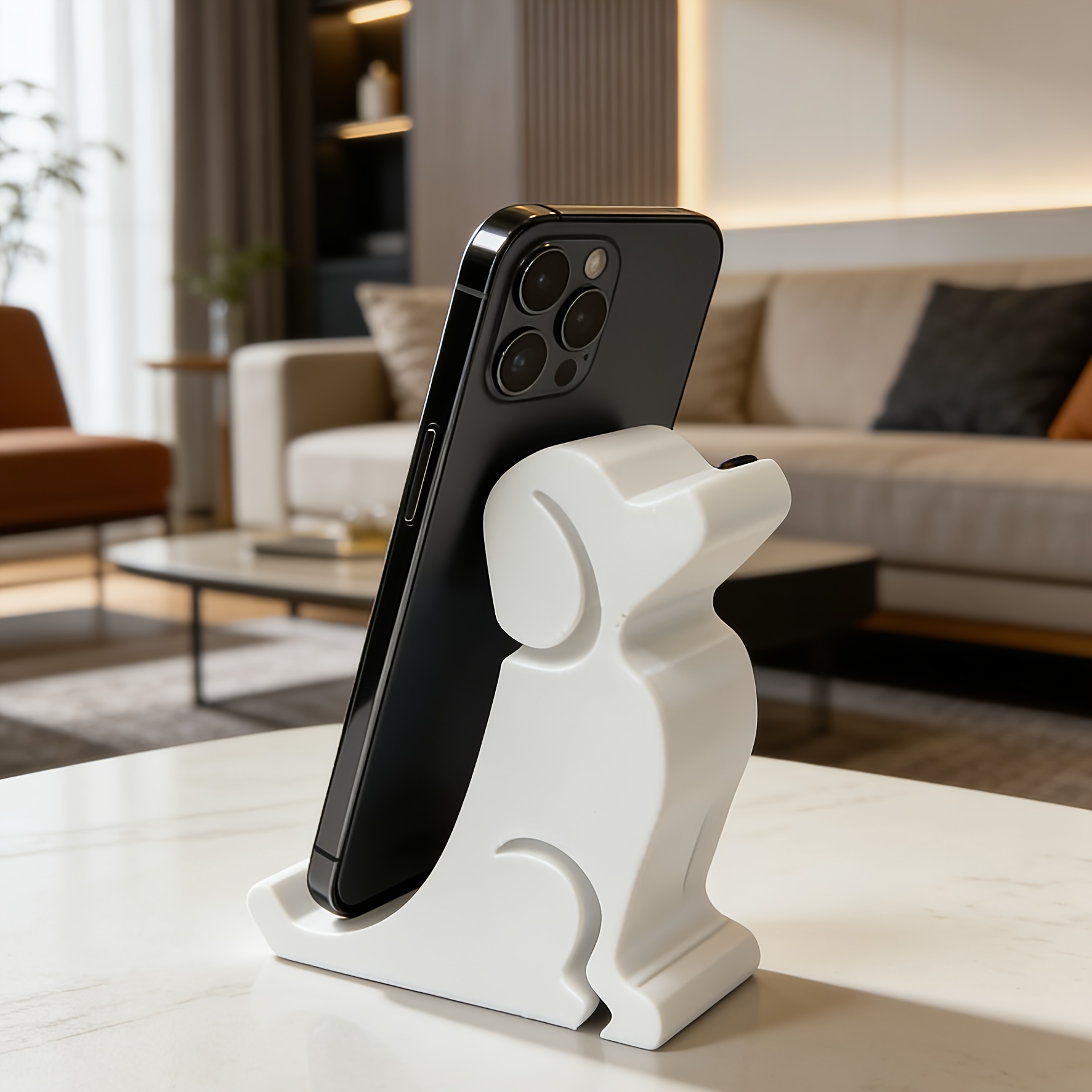 TEMU 1 pz Supporto per telefono con cane stampato in 3D | Materiale PLA, per scrivania da ufficio, camera da letto, soggiorno, regalo per dei cani e