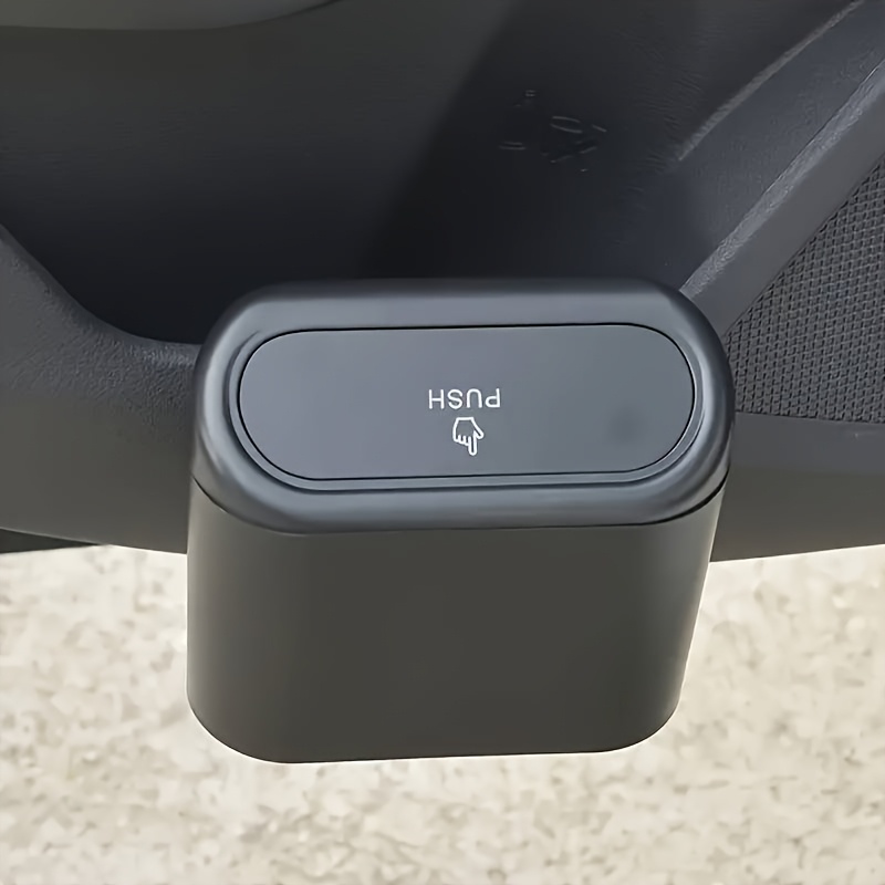 TEMU Car Trash Can, Small Car Trash Can With Lid, Leak-proof Car Trash Can, Hanging Car Trash Can