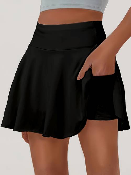 spring summer womens fashion skirt summer breathable comfortable short skirt elegant and grand inner shorts anti with pockets holiday gift womens short skirt daily casual all match skirt pants