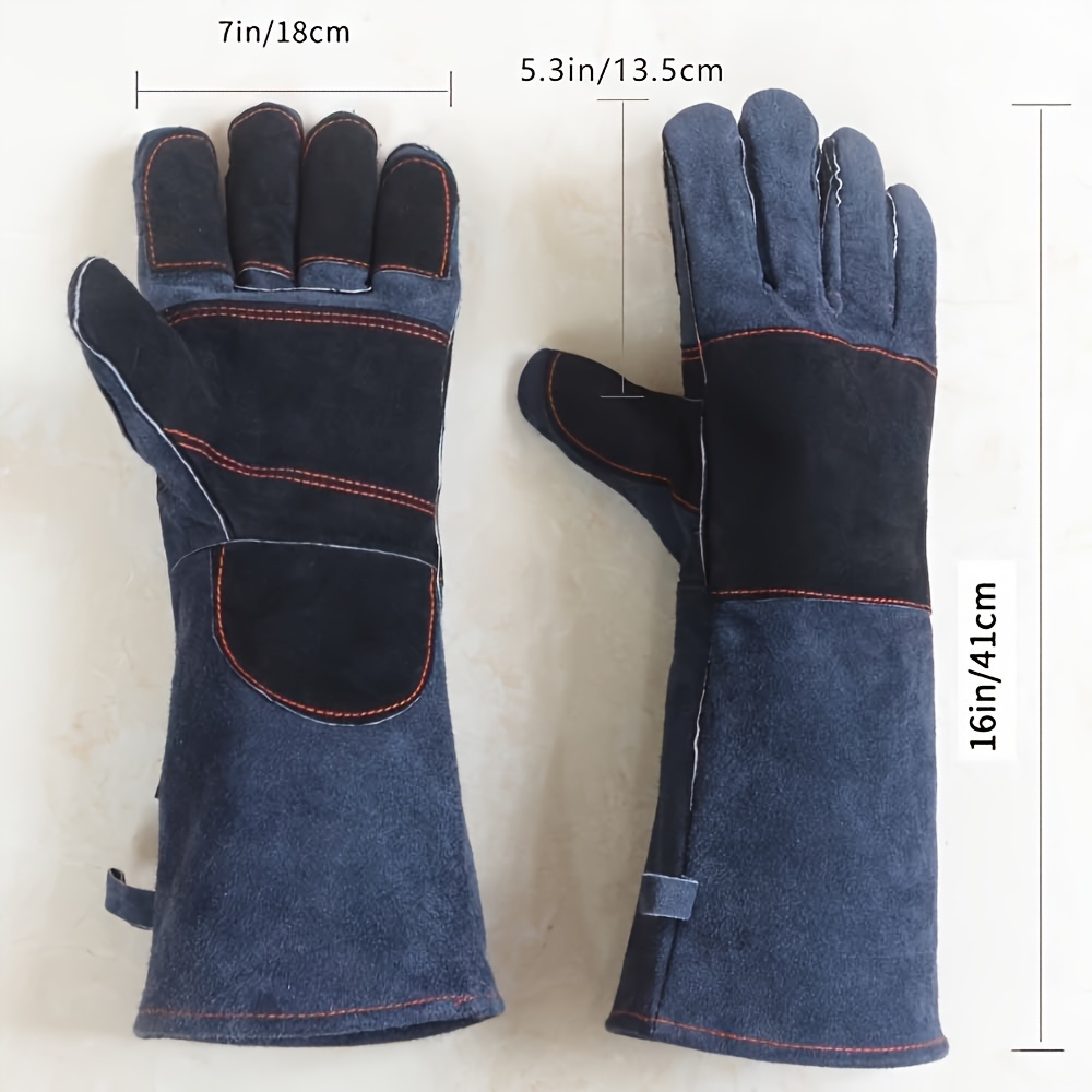 

1pair, Reinforced Animal Handling Gloves For Safe Handling Of Cats And Reptiles, Anti-animal Bite Thickened High Temperature Resistant Gloves, Household Gadgets, Useful Tool