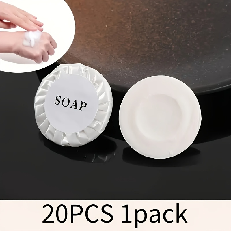 20pcs hotel room disposable soap round soap tablets travel essential disposable toiletries 0