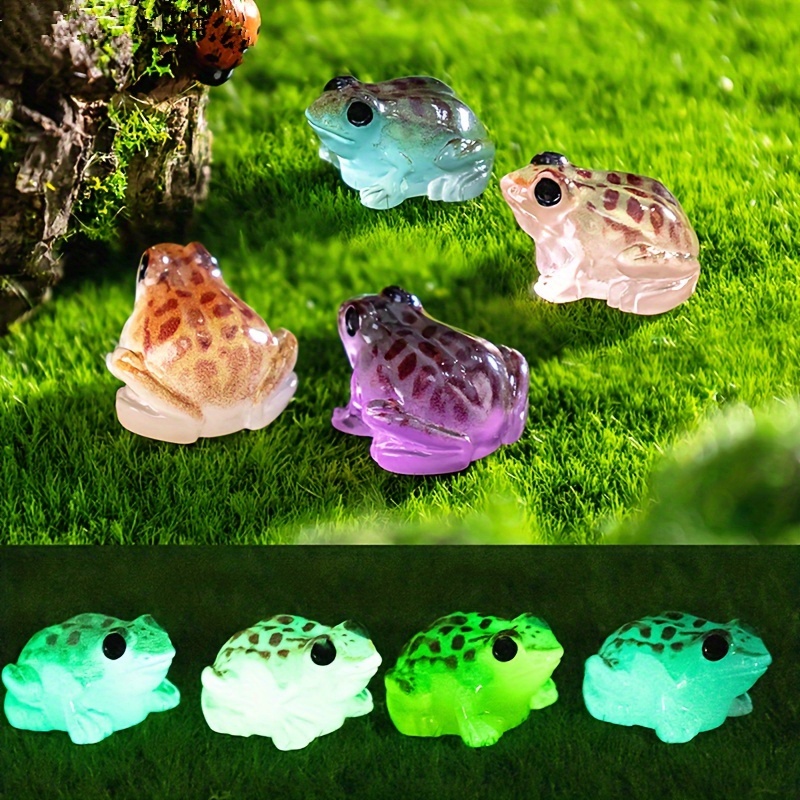 

5pcs Frog Statues - Resin Car And Garden Decorations, Moss And Car Accessories, Collectible Mini Frog Decorative Figurines, Used For Party Gifts, Holiday Gifts