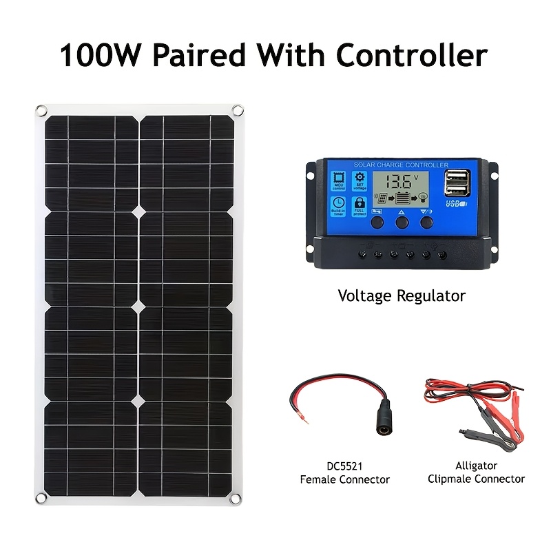Solar Panel Flexible New 100w Solar Panel And Solar Charge Controller To Do It Yourself Module Monocrystalline Solar Cell Pv Solar Panels Charger For Boat Marine Rv Cabin Uneven Surfaces