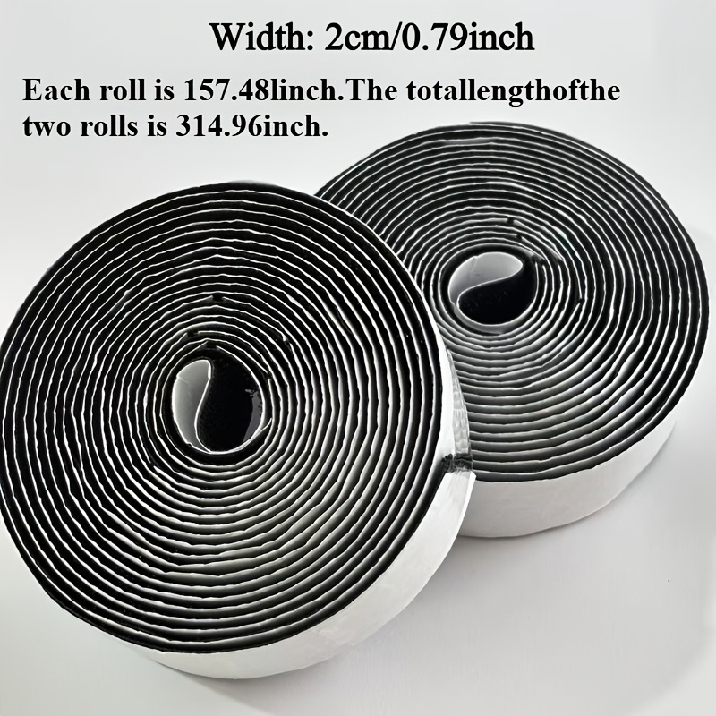 TEMU A Set Of 2 Rolls, 0.79 Inches * 157.48 Inches, 1 Roll With Hook Side And 1 Roll With Loop Side, You 2 Rolls. Hook And Loop Fastener Tape,