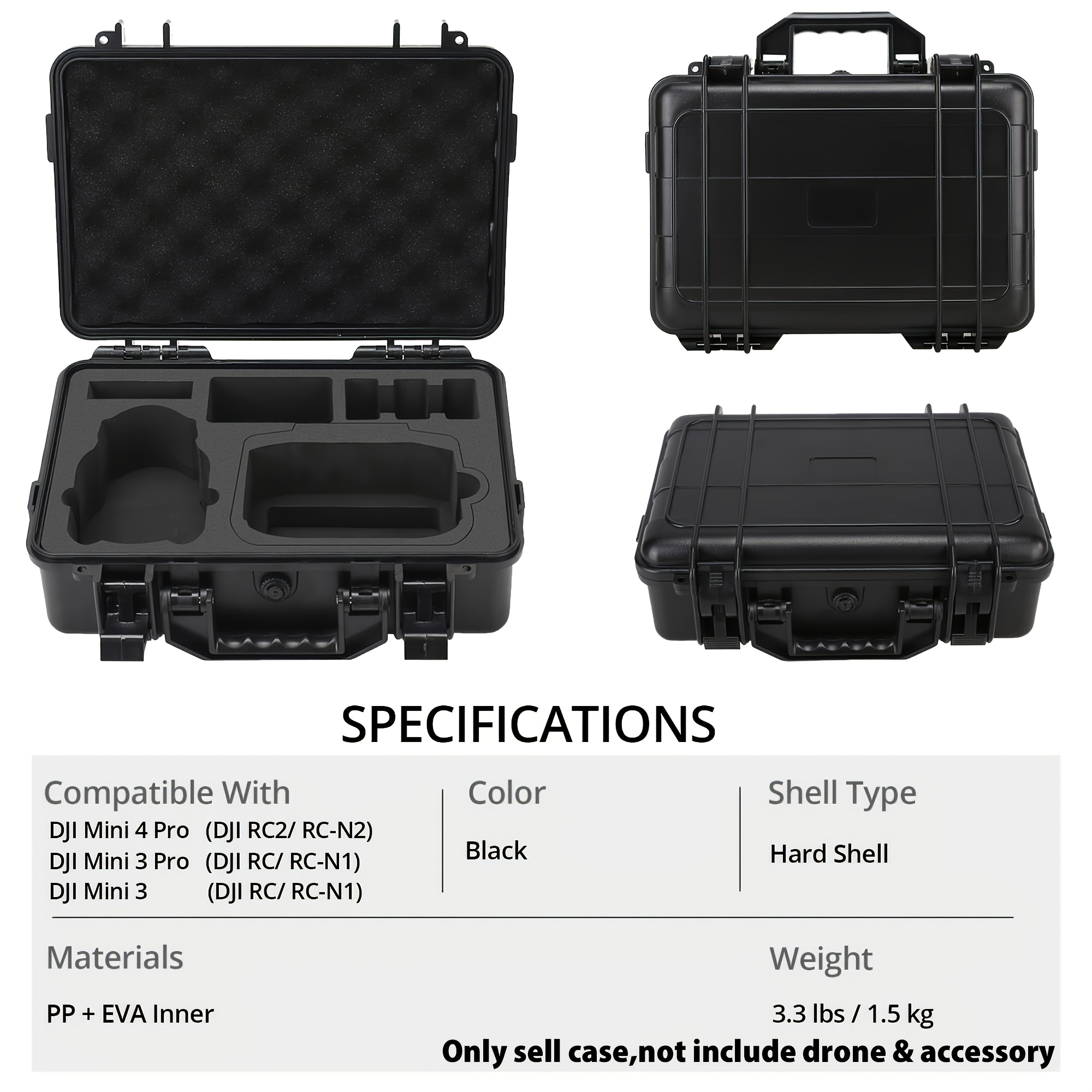 BKano Borsa a tracolla per drone DJI Mini 4 Pro + RC 2 / RC-N2