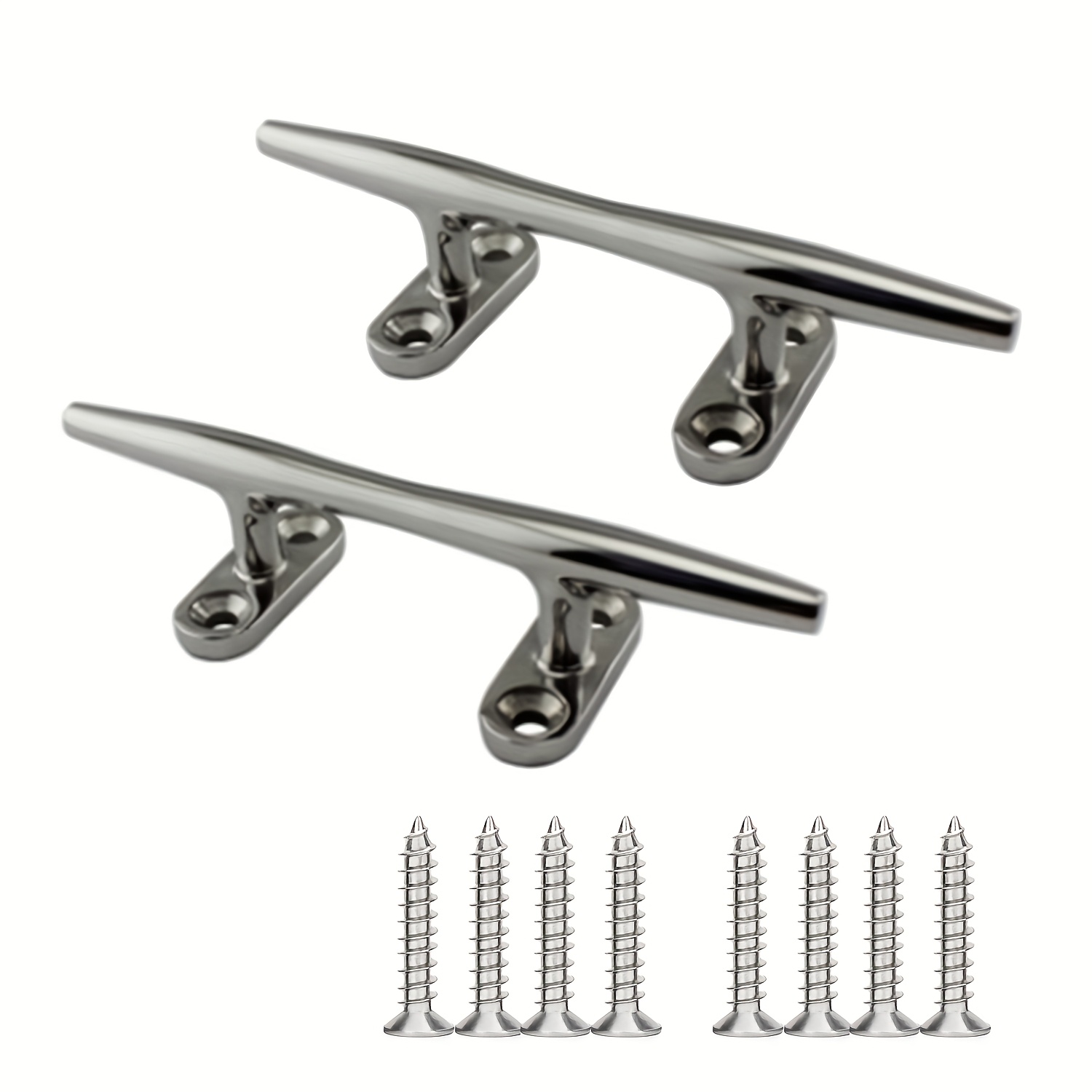 2pcs Stainless Steel 5inch Round Light Rope Clamp Accessories For Small Boats