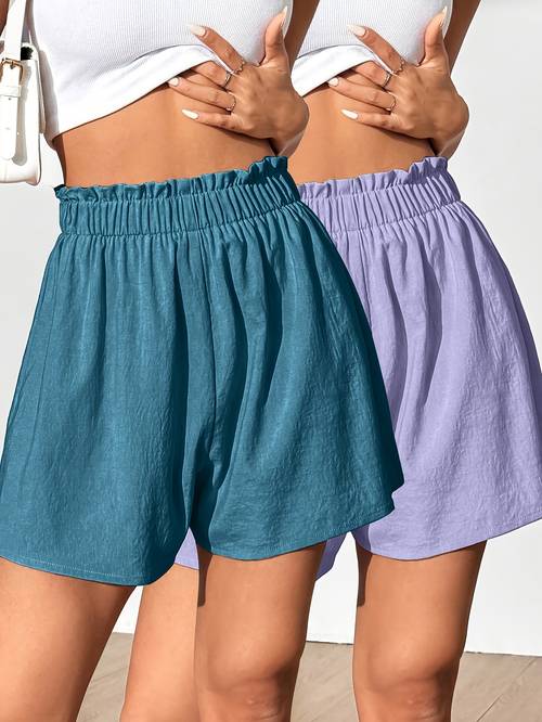 2er-set, größenetikett damen-shorts, freizeit-shorts, strandshorts