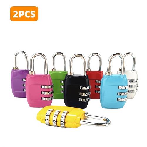 2pcs combination digit combination lock padlock suitcase padlock for gym cabinets and luggage durable travel padlock