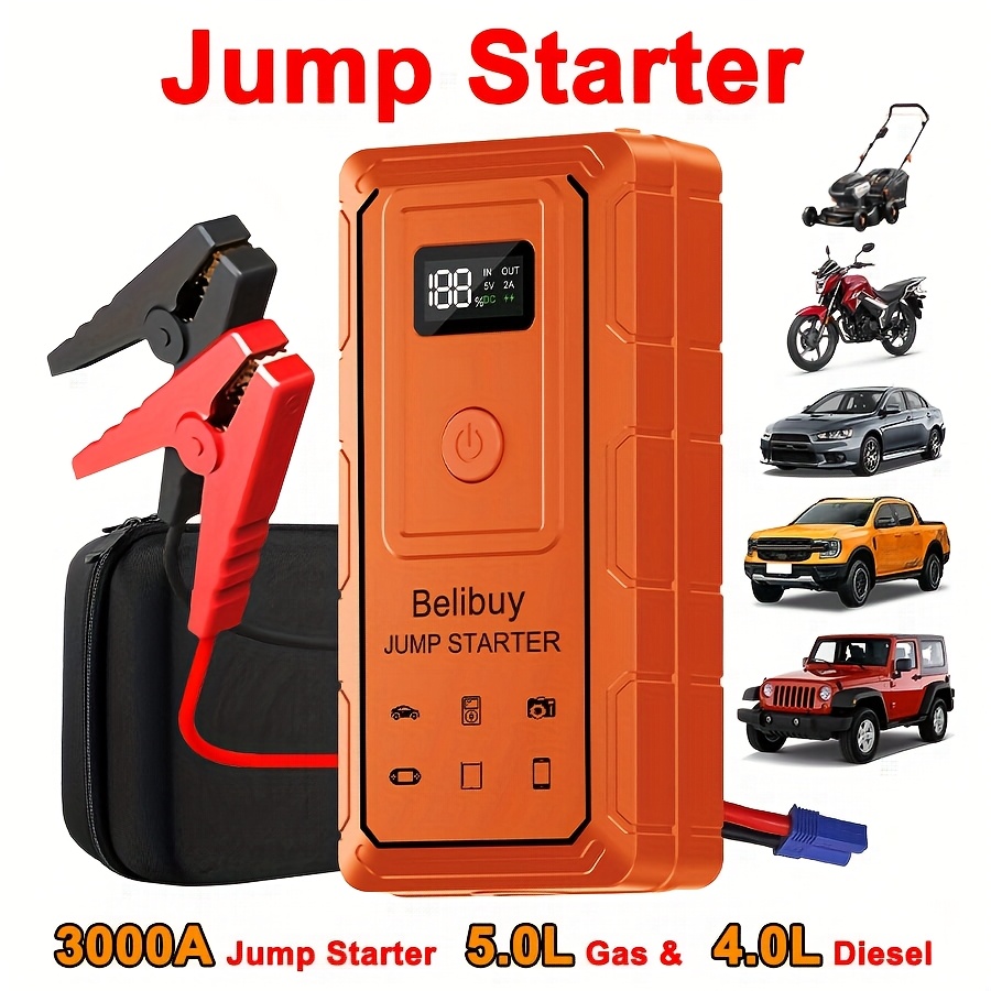 high   starter advanced portable emergency car starter powerful 6000mah rechargeable battery usb charging suitable for vehicles under 36v   version reliable emergency power Product details 9